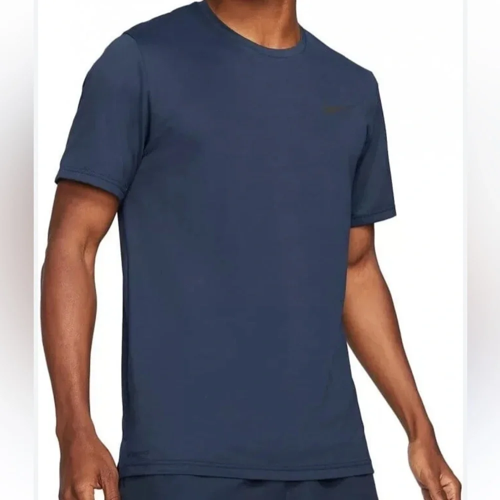 Nike Men’s Pro Dri-Fit Crew Neck Tee Shirt in Obsidian Navy Blue Size Medium